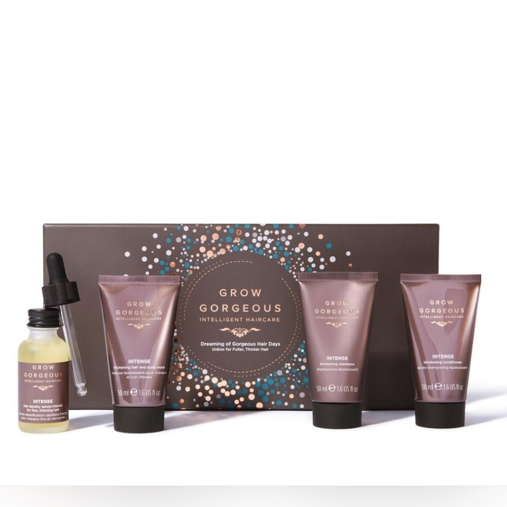 Grow Gorgeous Intelligent 4 Piece Intense Haircare Set for Fuller, Thicker Hair